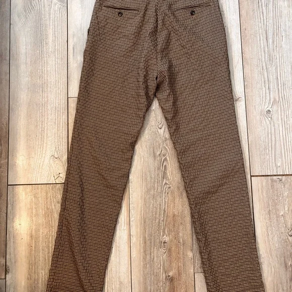 Tommy Hilfiger Men's Brown Houndstooth Pants w Stretch 34 x 34 Like New - Picture 2 of 8